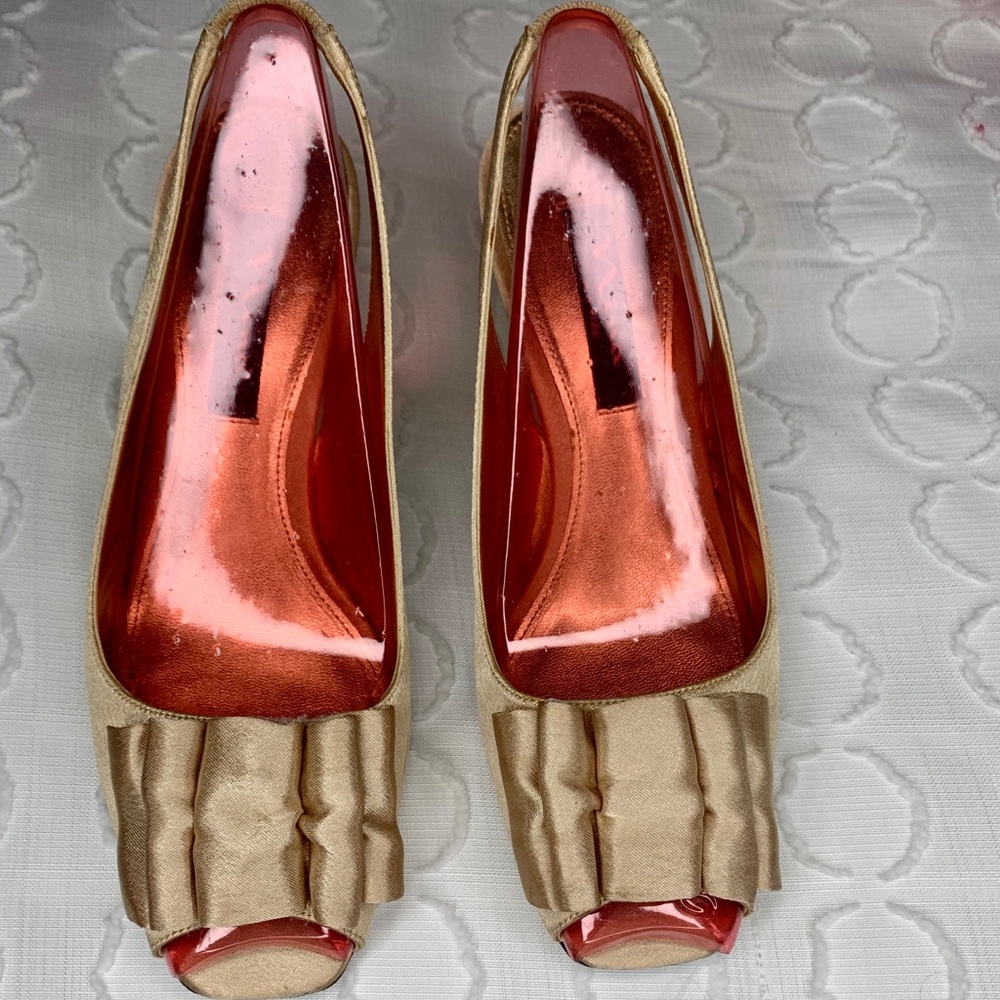 Nina Gold Royal Satin Pump